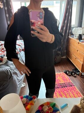 Kobi Halperin Black Ruffle-Neck Long Sleeve Blouse